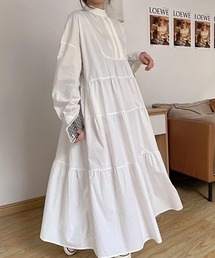 ティアードシャツワンピース