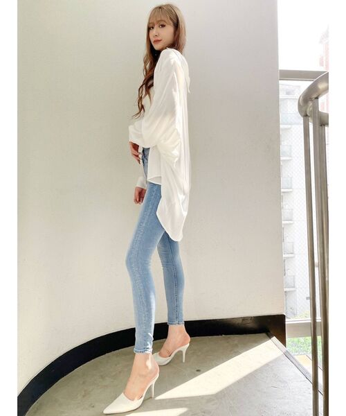 GYDA(ジェイダ)の「YORYU BIG シャツ(シャツ/ブラウス・レディース・オフホワイト/ライトイエロー/チャコールグレー・FREE)」の16枚目の写真