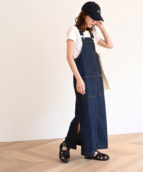 CANAL JEAN（キャナルジーン）の「RED CHOP WORKS(レッドチョップワークス) デニムジャンスカ（ジャンパースカート・レディース・インディゴブルー・38）」の6枚目の写真
