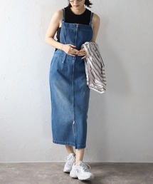 フロントジップサロペットジャンスカ