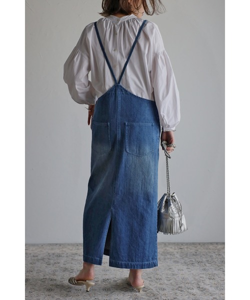 グレー ジャンパー フロントジッパー付き Bonjour Sagan（ボンジュールサガン）の「フロントジップサロペット