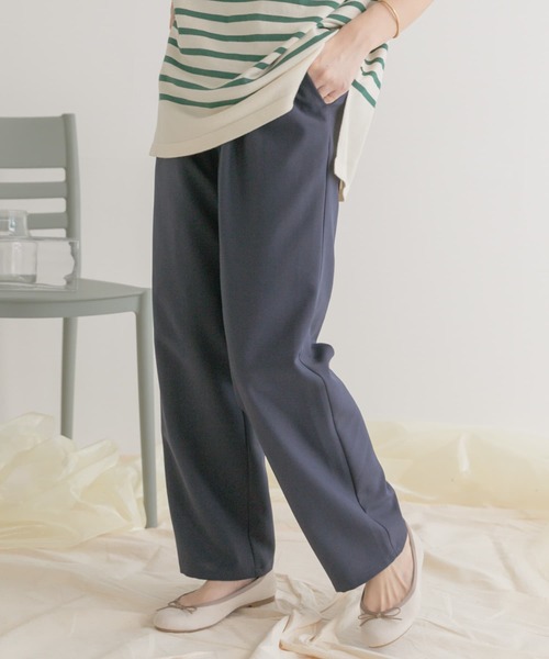 ITEMS URBANRESEARCH(アイテムズ アーバンリサーチ)の「ダブルタックパンツ(その他パンツ・レディース・ベージュ/ネイビー/レッド系その他・FREE)」の4枚目の写真