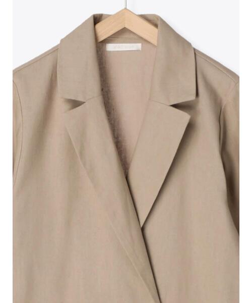 ehka sopo（エヘカソポ）の「リネン混テーラードジャケット(セットアップ可)（ノーカラージャケット・レディース・ベージュ/キナリ/グリーン・ﾌﾘ-）」の18枚目の写真