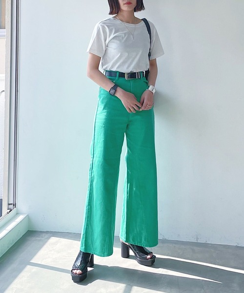 PAGEBOY（ページボーイ）の「バックオープンTシャツ（Tシャツ/カットソー・レディース・ブラック/オフホワイト/ターコイズブルー・FREE）」の6枚目の写真