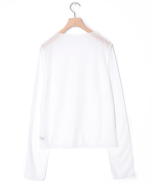 w closet（ダブルクローゼット）の「2WAYシアーフィンガーホールプルオーバー（Tシャツ/カットソー・レディース・オフホワイト/ピンク/ラベンダー/ブラック・FREE）」の5枚目の写真