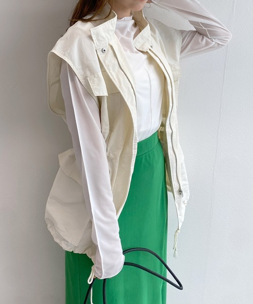 w closet（ダブルクローゼット）の「2WAYシアーフィンガーホールプルオーバー（Tシャツ/カットソー・レディース・オフホワイト/ピンク/ラベンダー/ブラック・FREE）」の18枚目の写真