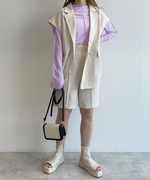 w closet（ダブルクローゼット）の「2WAYシアーフィンガーホールプルオーバー（Tシャツ/カットソー・レディース・オフホワイト/ピンク/ラベンダー/ブラック・FREE）」の20枚目の写真