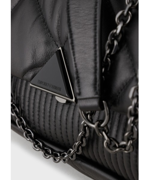 EMPORIO ARMANI(エンポリオアルマーニ)の「【エンポリオ アルマーニ】オーバーサイズ ショルダーバッグ ナッパレザー製 キルティング(ショルダーバッグ・レディース・ブラック・FREE)」の5枚目の写真