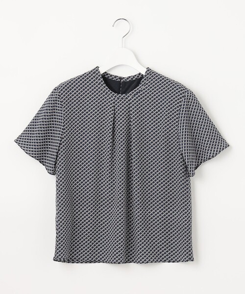 J.PRESS(ジェイプレス)の「【2WAY】幾何プリント ボウタイ カットソー(Tシャツ/カットソー・レディース・ネイビー系5/ホワイト系5・T13/T15)」の15枚目の写真