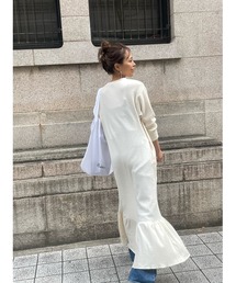 Organic cotton thermal laceup long dress