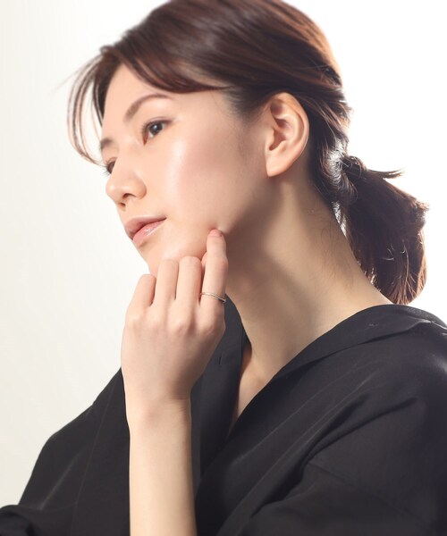 COCOSHNIK（ココシュニック）の「K10アシンメ ウェーブリング（リング・レディース・ホワイト系その他7・10号/12号/14号）」の5枚目の写真