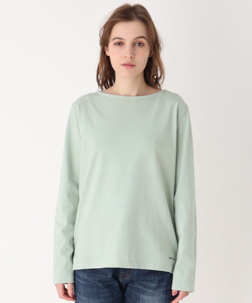 LAURA ASHLEY(ローラアシュレイ)の「コットン(綿)ロングTシャツ(Tシャツ/カットソー・レディース・グリーン/ネイビー・38)」の3枚目の写真
