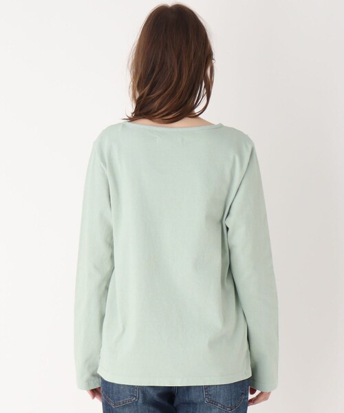 LAURA ASHLEY(ローラアシュレイ)の「コットン(綿)ロングTシャツ(Tシャツ/カットソー・レディース・グリーン/ネイビー・38)」の5枚目の写真