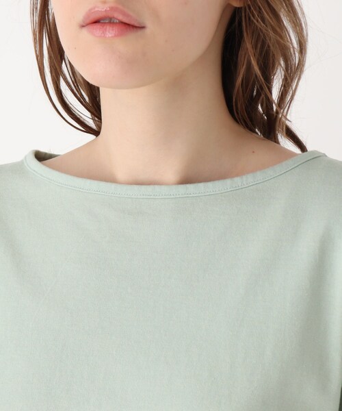 LAURA ASHLEY(ローラアシュレイ)の「コットン(綿)ロングTシャツ(Tシャツ/カットソー・レディース・グリーン/ネイビー・38)」の6枚目の写真