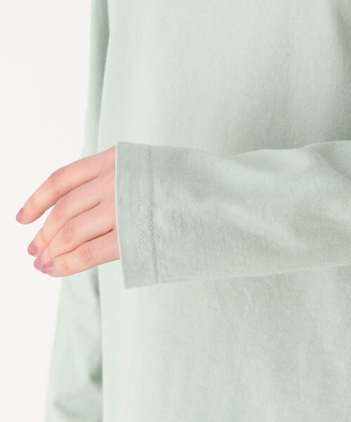LAURA ASHLEY(ローラアシュレイ)の「コットン(綿)ロングTシャツ(Tシャツ/カットソー・レディース・グリーン/ネイビー・38)」の7枚目の写真