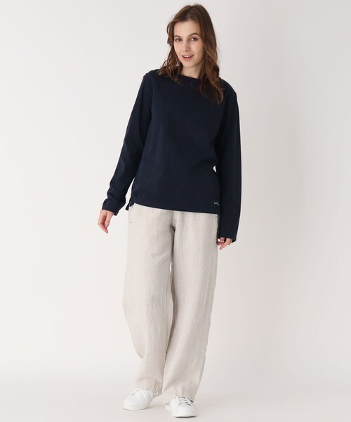 LAURA ASHLEY(ローラアシュレイ)の「コットン(綿)ロングTシャツ(Tシャツ/カットソー・レディース・グリーン/ネイビー・38)」の11枚目の写真
