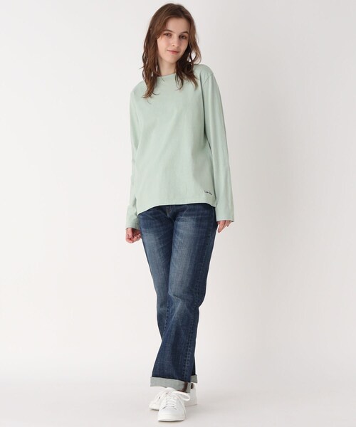 LAURA ASHLEY(ローラアシュレイ)の「コットン(綿)ロングTシャツ(Tシャツ/カットソー・レディース・グリーン/ネイビー・38)」の12枚目の写真