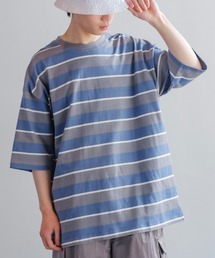 improves | レトロ ボーダー ルーズシルエット 半袖Tシャツ(Tシャツ/カットソー)