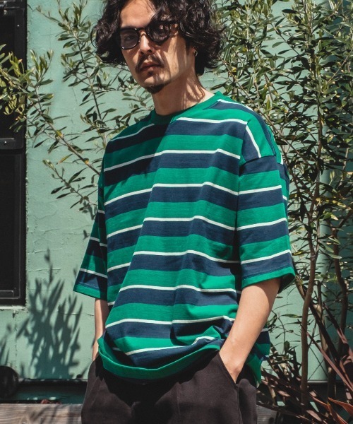 improves(インプローブス)の「レトロ ボーダー ルーズシルエット 半袖Tシャツ(Tシャツ/カットソー・メンズ・B/C/D/A/E・MEDIUM/LARGE/X-LARGE)」の3枚目の写真