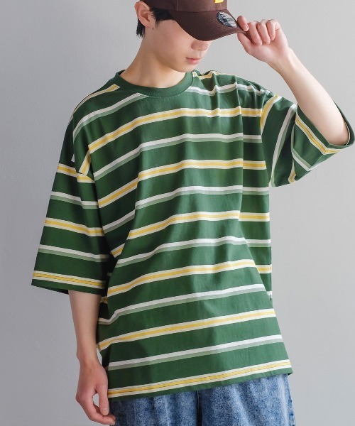 improves(インプローブス)の「レトロ ボーダー ルーズシルエット 半袖Tシャツ(Tシャツ/カットソー・メンズ・B/C/D/A/E・MEDIUM/LARGE/X-LARGE)」の4枚目の写真