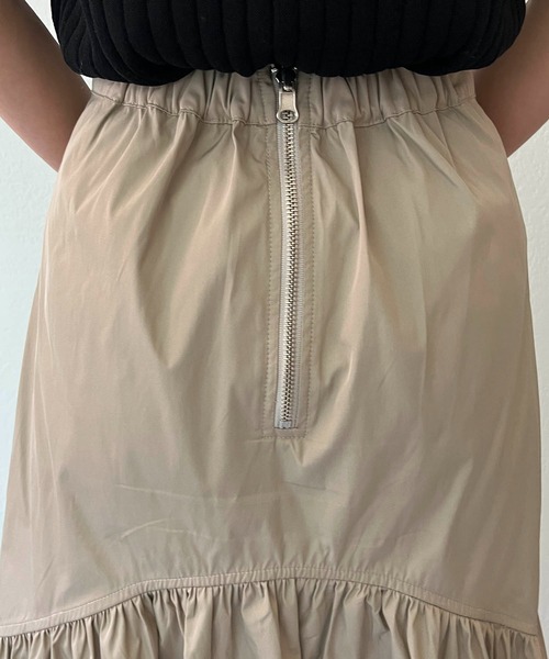 CAPRICIEUX LE'MAGE（カプリシューレマージュ）の「ラウンドティアードリバスカート（スカート・レディース・ベージュ/グリーン・FREE）」の22枚目の写真