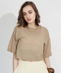 Basic Sheer Cropped Tee/ベーシックシアークロップドT