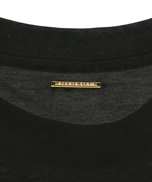 ALEXIA STAM（アリシアスタン）の「Basic Sheer Cropped Tee/ベーシックシアークロップドT（Tシャツ/カットソー・レディース・ベージュ/ブラック・FREE）」の13枚目の写真