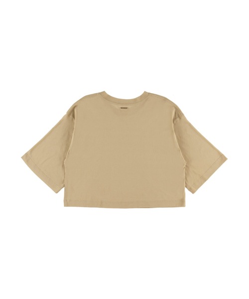 ALEXIA STAM（アリシアスタン）の「Basic Sheer Cropped Tee/ベーシックシアークロップドT（Tシャツ/カットソー・レディース・ベージュ/ブラック・FREE）」の7枚目の写真