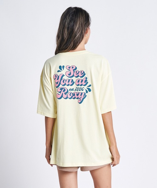 ROXY（ロキシー）の「SEE YOU AT ROXY/ロキシー半袖バックプリントTシャツ（Tシャツ/カットソー・レディース・イエロー/ナチュラル/パープル/ホワイト・SMALL/MEDIUM/LARGE）」の4枚目の写真