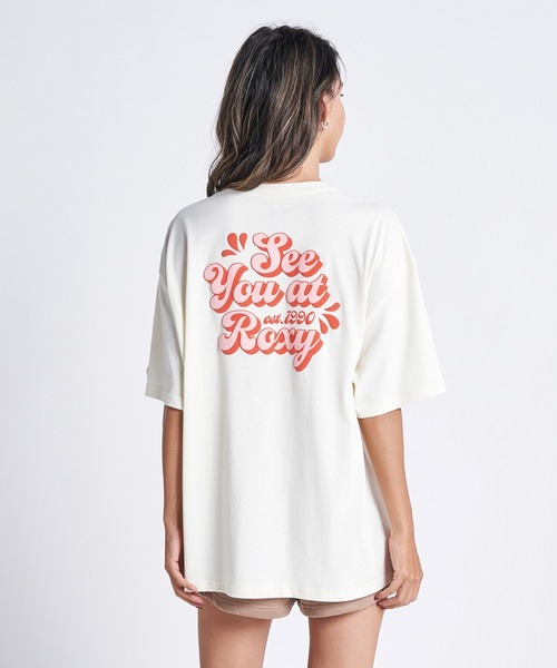 ROXY（ロキシー）の「SEE YOU AT ROXY/ロキシー半袖バックプリントTシャツ（Tシャツ/カットソー・レディース・イエロー/ナチュラル/パープル/ホワイト・SMALL/MEDIUM/LARGE）」の9枚目の写真