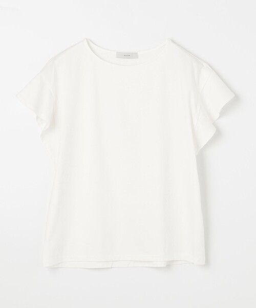 ANY(エニィ)の「【定番人気】シルケットスムースフレアスリーブ カットソー(Tシャツ/カットソー・レディース・レッド系/グリーン系/ブルー系/ベージュ系/ブラック系/アイボリー系・2/3)」の3枚目の写真