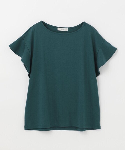 ANY(エニィ)の「【定番人気】シルケットスムースフレアスリーブ カットソー(Tシャツ/カットソー・レディース・レッド系/グリーン系/ブルー系/ベージュ系/ブラック系/アイボリー系・2/3)」の12枚目の写真