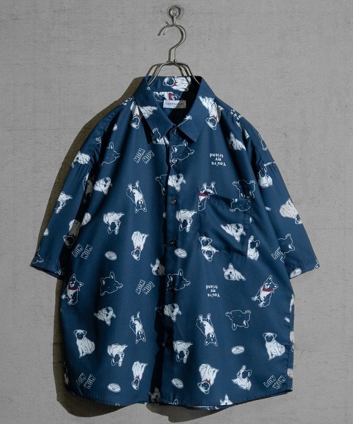 JOHN'S CLOSET(ジョンズクローゼット)の「【a】とろみシルクタッチ アソートアニマル柄 ルーズサイズ 半袖シャツ(シャツ/ブラウス・メンズ・ホワイト/ブラック×グリーン/チャコールグレー/ブラック×ブルー/ブラック×ピンク/ブラック系その他2/ブラック系その他4/ブラック系その他/ブルー/ブラック系その他3/ブラック系2/ブルー系1/ネイビー系1/グレー系1/ブラック系1/ホワイト系4/ホワイト系2/ホワイト系1/ブラック系4・MEDIUM/LARGE)」の18枚目の写真