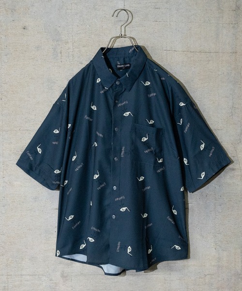 JOHN'S CLOSET(ジョンズクローゼット)の「【a】とろみシルクタッチ アソートアニマル柄 ルーズサイズ 半袖シャツ(シャツ/ブラウス・メンズ・ホワイト/ブラック×グリーン/チャコールグレー/ブラック×ブルー/ブラック×ピンク/ブラック系その他2/ブラック系その他4/ブラック系その他/ブルー/ブラック系その他3/ブラック系2/ブルー系1/ネイビー系1/グレー系1/ブラック系1/ホワイト系4/ホワイト系2/ホワイト系1/ブラック系4・MEDIUM/LARGE)」の17枚目の写真