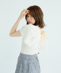 one after another NICE CLAUP | ボレロ風バックリボントップス(Tシャツ/カットソー)