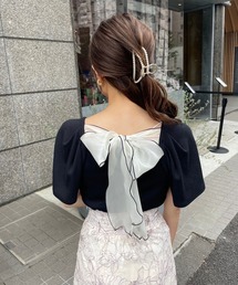 one after another NICE CLAUP | ボレロ風バックリボントップス(Tシャツ/カットソー)