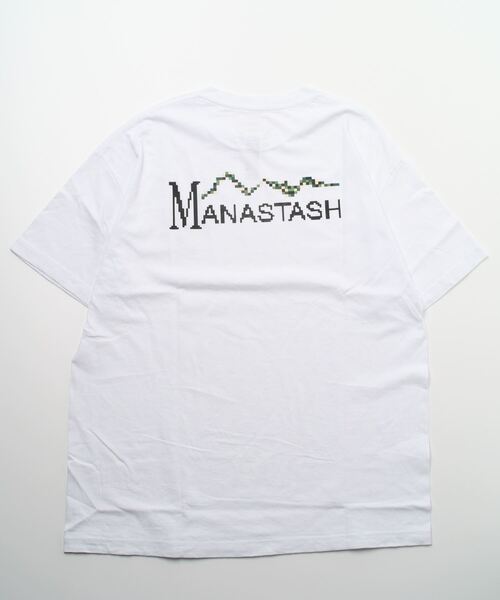 MANASTASH（マナスタッシュ）の「MANASTASH N.A.U/マナスタッシュエヌエーユー　DIGITAL MOUNTAIN LOGO TEE デジタルマウンテンロゴティー（Tシャツ/カットソー・メンズ・ターコイズブルー/ホワイト/ブラック・LARGE/X-LARGE/MEDIUM）」の6枚目の写真