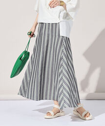 NOLLEY’S | 綿麻ストライプマキシスカート(スカート)