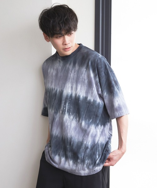 LOWRYS FARM（ローリーズファーム）の「タイダイＴシャツ　294369（Tシャツ/カットソー・メンズ・グレー系その他/イエロー系その他・MEDIUM/LARGE）」の2枚目の写真