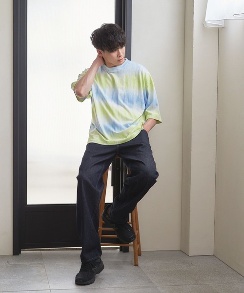 LOWRYS FARM（ローリーズファーム）の「タイダイＴシャツ　294369（Tシャツ/カットソー・メンズ・グレー系その他/イエロー系その他・MEDIUM/LARGE）」の9枚目の写真