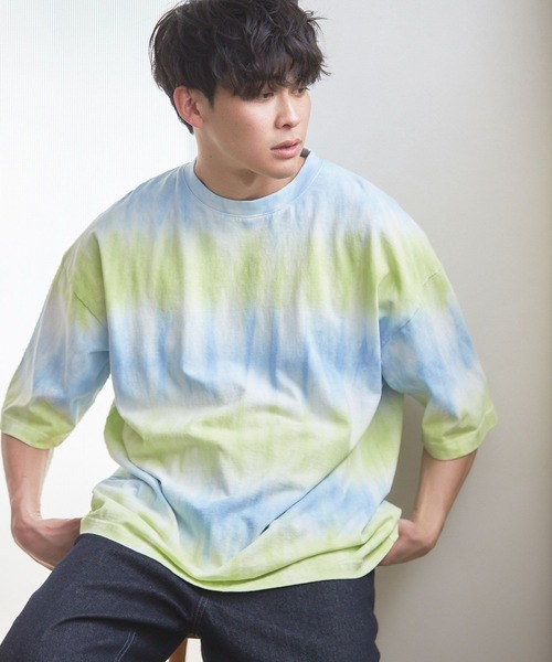 LOWRYS FARM（ローリーズファーム）の「タイダイＴシャツ　294369（Tシャツ/カットソー・メンズ・グレー系その他/イエロー系その他・MEDIUM/LARGE）」の10枚目の写真