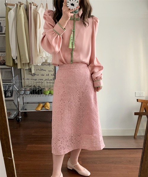 aimoha（アイモハ）の「チャイナ風ブラウス（シャツ/ブラウス・レディース・ホワイト/ピンク・SMALL/MEDIUM）」の5枚目の写真