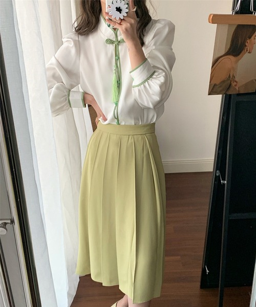aimoha（アイモハ）の「チャイナ風ブラウス（シャツ/ブラウス・レディース・ホワイト/ピンク・SMALL/MEDIUM）」の9枚目の写真