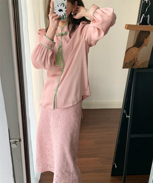 aimoha（アイモハ）の「チャイナ風ブラウス（シャツ/ブラウス・レディース・ホワイト/ピンク・SMALL/MEDIUM）」の22枚目の写真
