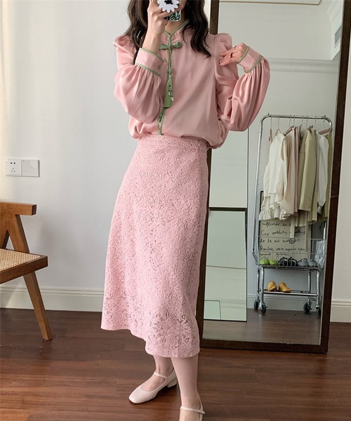 aimoha（アイモハ）の「チャイナ風ブラウス（シャツ/ブラウス・レディース・ホワイト/ピンク・SMALL/MEDIUM）」の10枚目の写真
