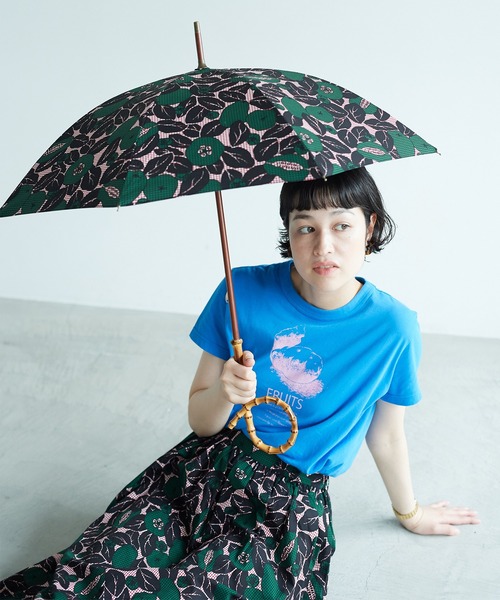 bulle de savon carin×gingham プリント 日傘