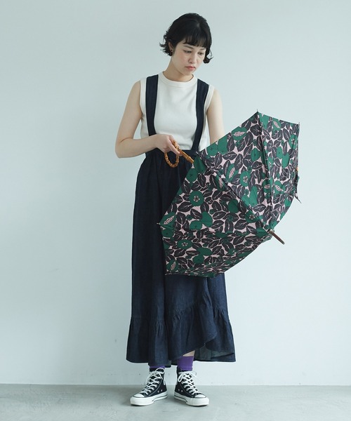bulle de savon carin×gingham プリント 日傘