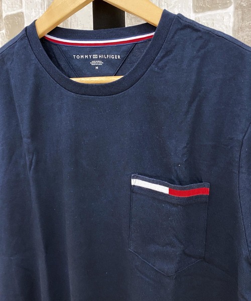 TOMMY HILFIGER(トミーヒルフィガー)の「フラッグアイコン ポケット付きTシャツ ICON SS POKET TEE(Tシャツ/カットソー・メンズ・ホワイト/ネイビー・S/M/L/XL)」の5枚目の写真