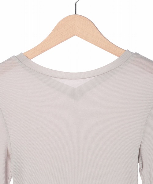 ＪＵＧＬＡＮＳ（ユグランス）の「☆ 【EDT】シアーテレコ2WAYトップス（Tシャツ/カットソー・レディース・ブラック/杢グレー・FREE）」の8枚目の写真