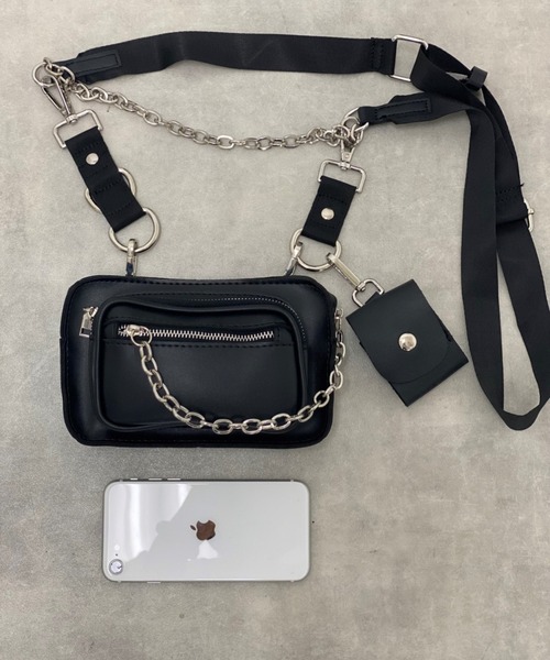 deux amour（ドゥーザムール）の「ウオレットミニBAG（ボディバッグ/ウエストポーチ・レディース・ブラック・FREE(9)）」の6枚目の写真